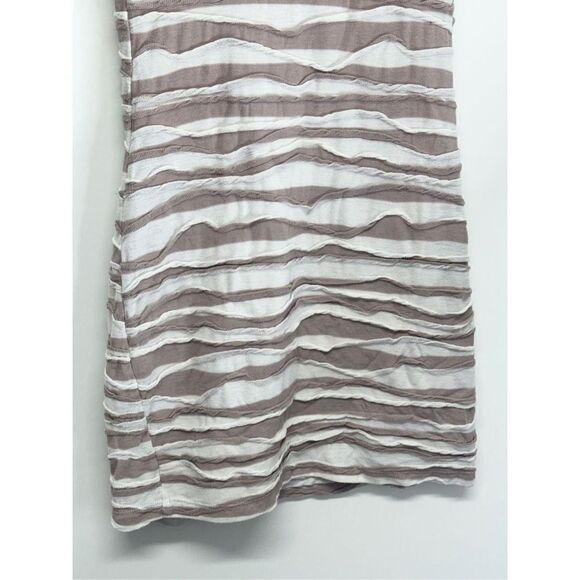 Free People Downtown Dress Mini Tan/White Sleeveless Square Neck - Picture 5 of 11